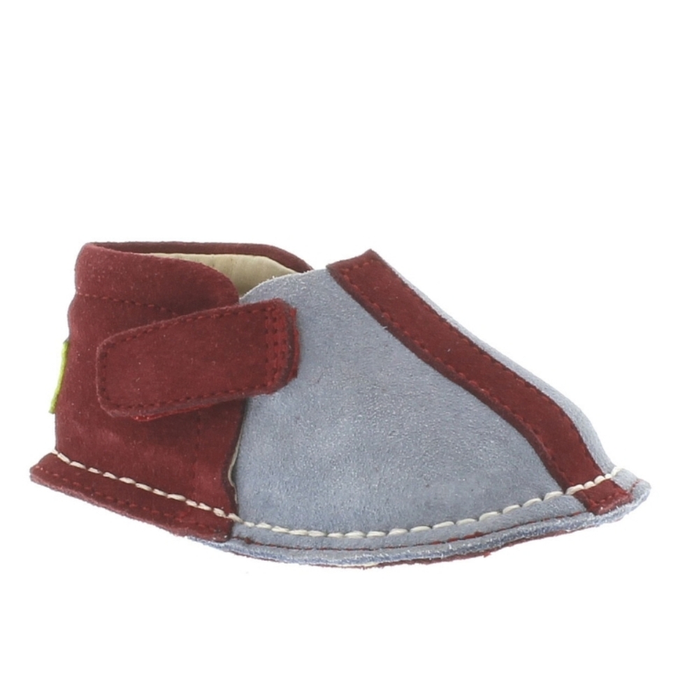 Pipit Striped Toddler Shoes in Sky/Red